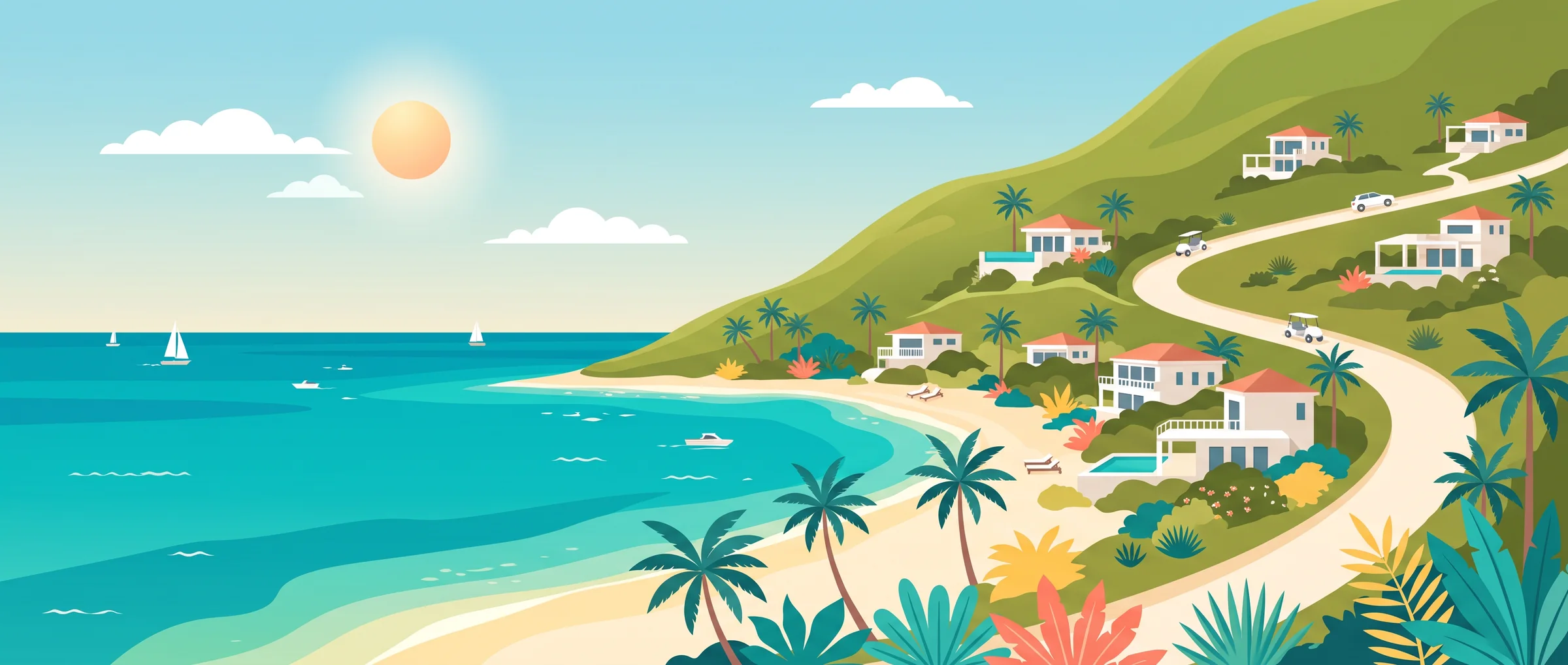 Illustrated banner of Blue Mountain