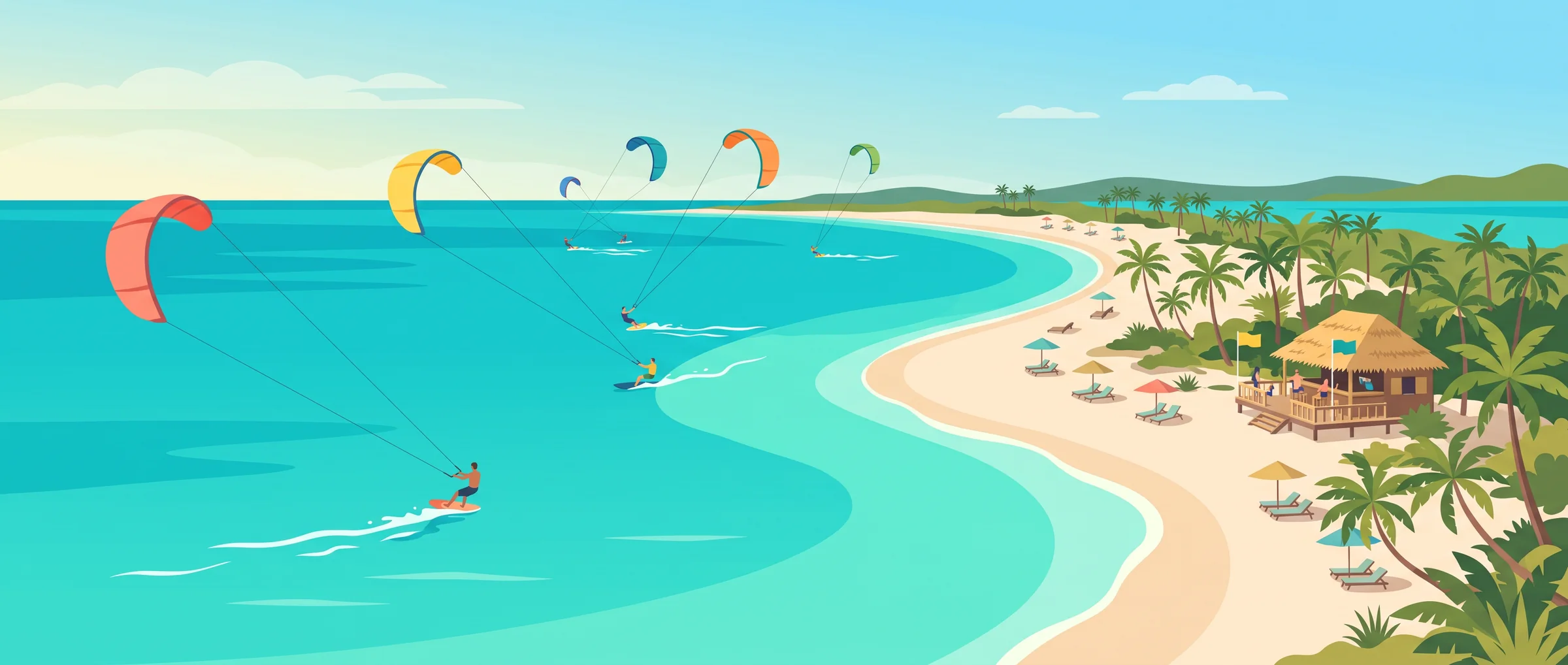 Illustrated banner of Long Bay